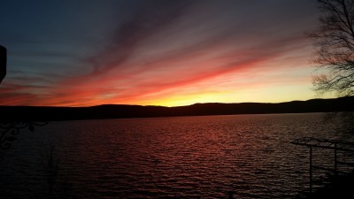Coucher du soleil sur le lac